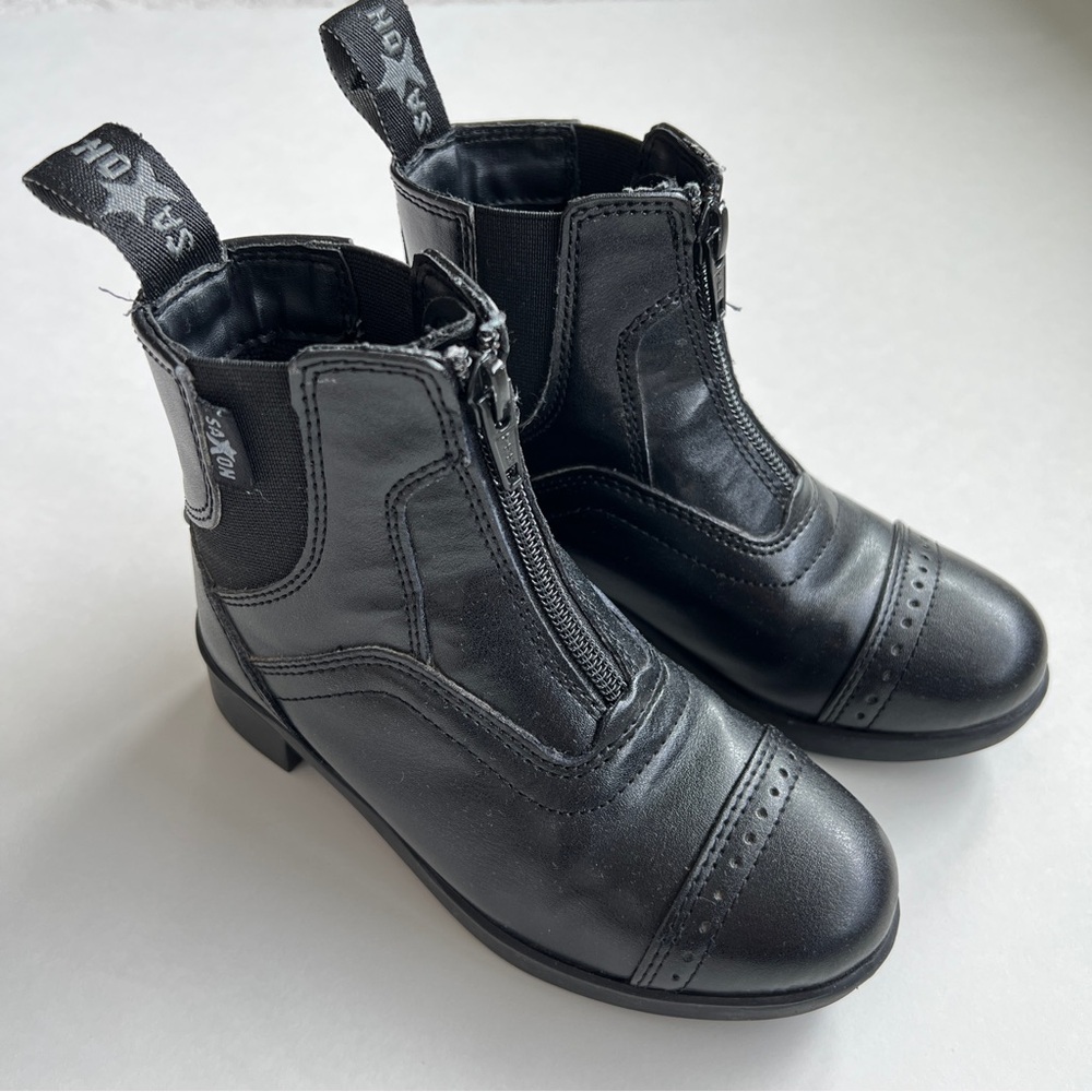 Saxon Child's Syntovia Zip Paddock Riding Boots - 10